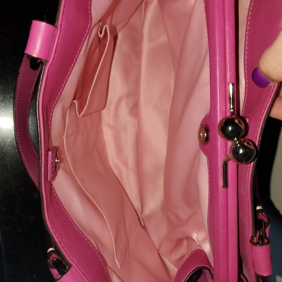 Coach hot pink fuchsia handbag purse - Picture 4 of 10